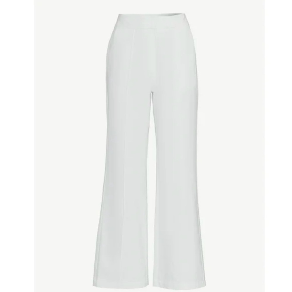 Scoop White Linen Blend Wide Leg Pants Women’s Small 4-6 Lightweight Trouser